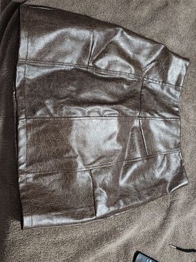 SHEIN Brown Faux Leather Jacket